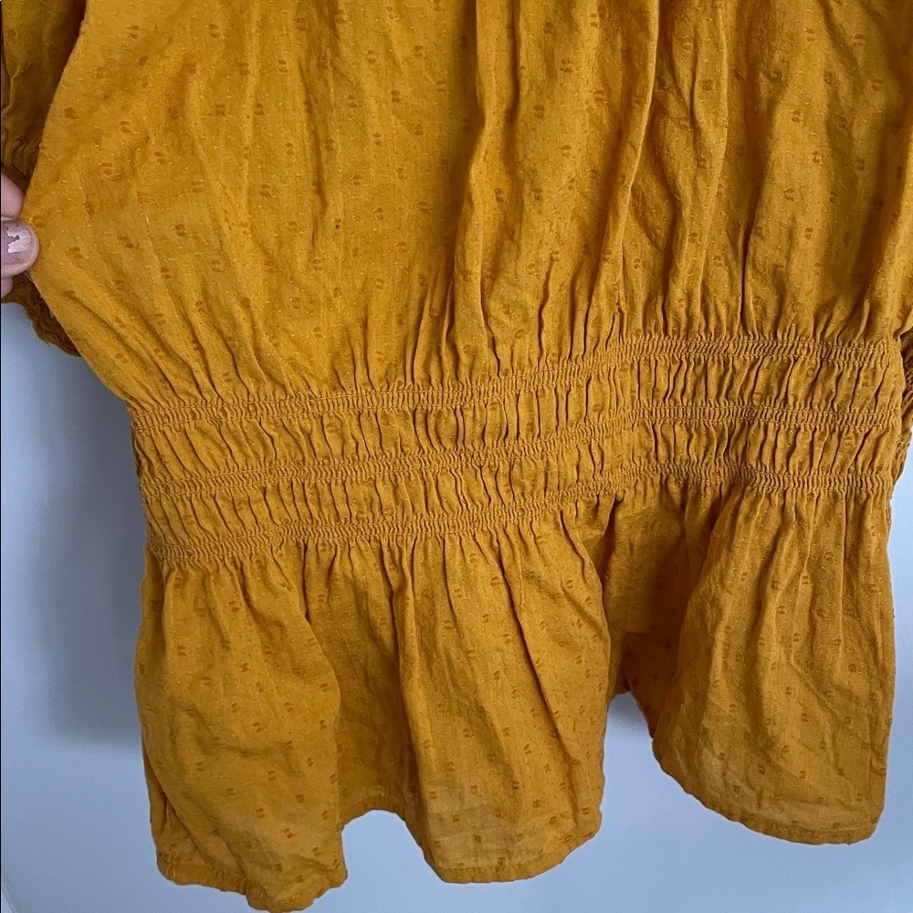 Universal Thread Mustard Eyelet Blouse - Picture 4 of 8